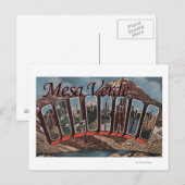 Mesa Verde, Colorado - grote letterscènes Briefkaart (Voorkant / Achterkant)