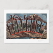 Mesa Verde, Colorado - grote letterscènes Briefkaart (Voorkant)