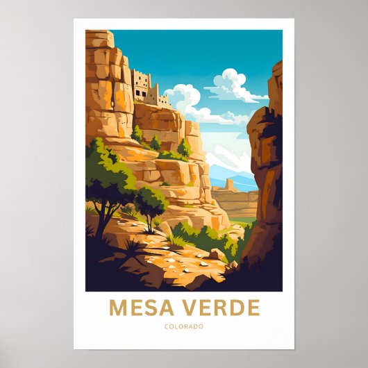 Mesa Verde Colorado Reisprint Poster (Voorkant)