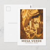 Mesa Verde Nationaal Park Cliff Palace Reiskunst Briefkaart (Voorkant / Achterkant)