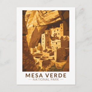 Mesa Verde Nationaal Park Cliff Palace Reiskunst Briefkaart