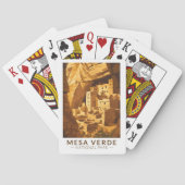 Mesa Verde Nationaal Park Cliff Palace Reiskunst Pokerkaarten (Achterkant)