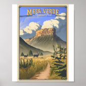 Mesa Verde Nationaal Park Litho Kunstwerk Poster (Voorkant)