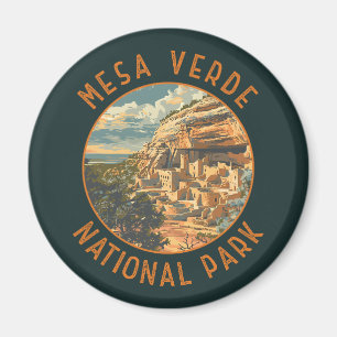 Mesa Verde Nationaal Park Retro Noodcirkel Magneet