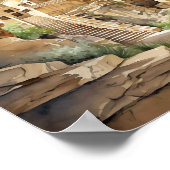 Mesa Verde Nationaal Park Waterverf Art Poster