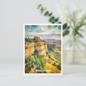 Mesa Verde Nationaal Park Waterverf Schilderij Briefkaart (Staand voorkant)