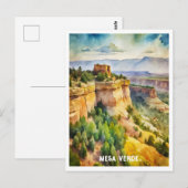 Mesa Verde Nationaal Park Waterverf Schilderij Briefkaart (Voorkant / Achterkant)