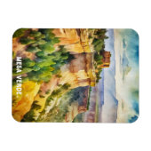 Mesa Verde Nationaal Park Waterverf Schilderij Magneet (Horizontaal)