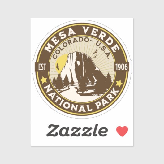 Mesa Verde National Park Arid Scenery Sticker (Vel)