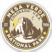 Mesa Verde National Park Arid Scenery Sticker (Voorkant)