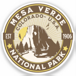 Mesa Verde National Park Arid Scenery Sticker