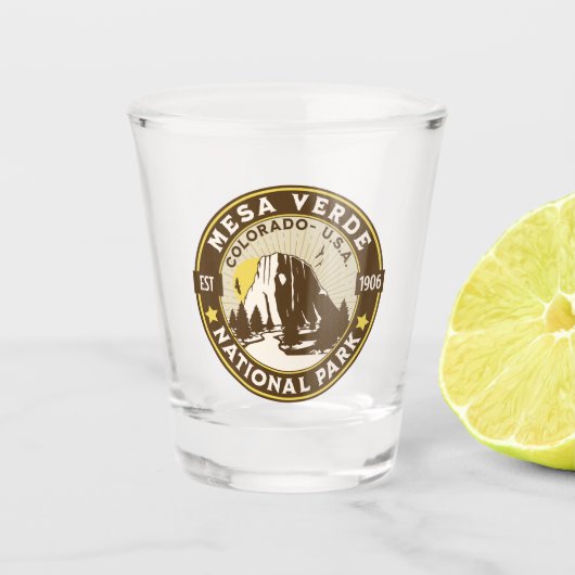 Mesa Verde National Park Arid Vista Shot Glas (Voorkant)