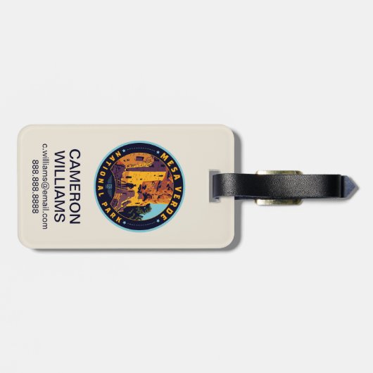 Mesa Verde National Park Bagagelabel (Achterkant horizontaal)