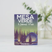 Mesa Verde National Park Camping Reisposter Briefkaart (Staand voorkant)