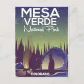 Mesa Verde National Park Camping Reisposter Briefkaart (Voorkant)