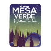 Mesa Verde National Park Camping reisposter Magneet (Verticaal)