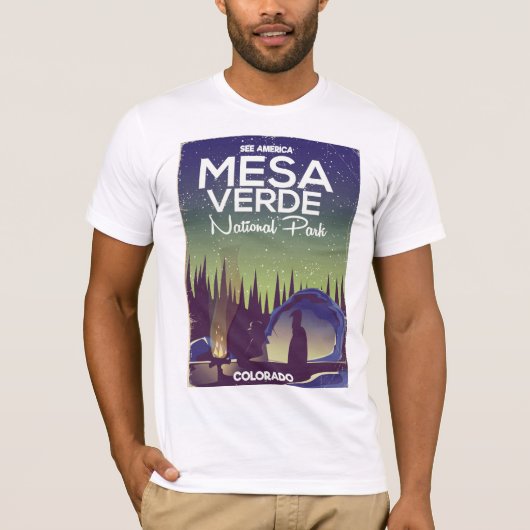 Mesa Verde National Park Camping Reisposter T-shirt (Voorkant)