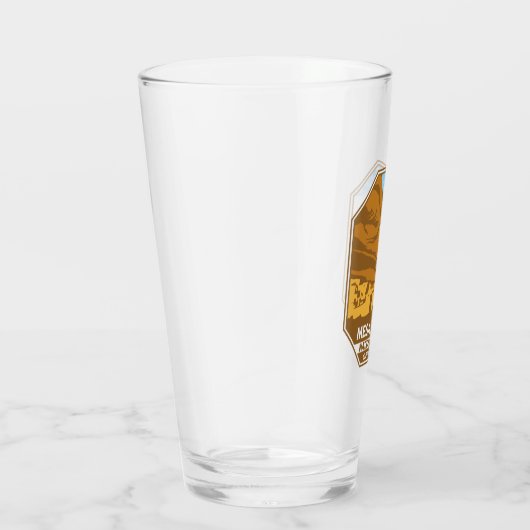 Mesa Verde National Park Cliff Palace Retro Emblem Glas (Rechts)