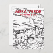 Mesa Verde National Park Colorado Briefkaart (Voorkant / Achterkant)