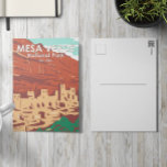 Mesa Verde National Park Colorado Colorful  Briefkaart<br><div class="desc">Mesa Verde vectorkunstwerk ontwerp. Het park staat bekend om zijn goed bewaarde Ancestral Puebloan-cliff-woningen,  met name het grote Cliff Palace.</div>