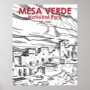 Mesa Verde National Park Colorado  Poster