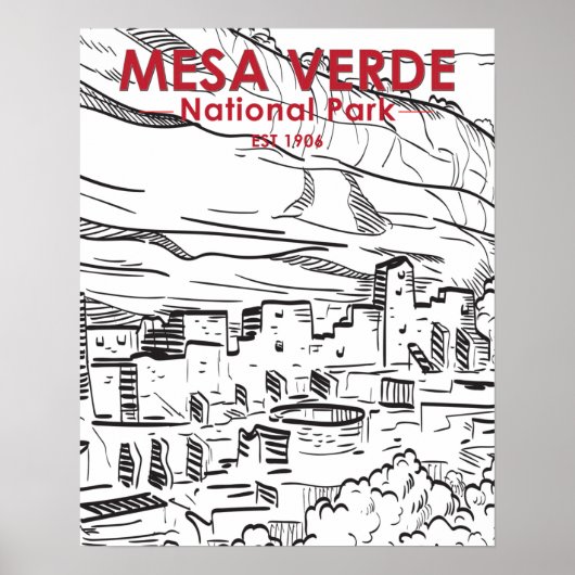 Mesa Verde National Park Colorado  Poster (Voorkant)