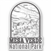 Mesa Verde National Park Colorado Sticker (Voorkant)