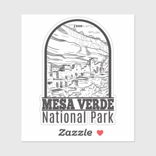 Mesa Verde National Park Colorado Sticker (Vel)