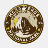 Mesa Verde National Park Desert Landscape Keramisch Ornament (Achterkant)