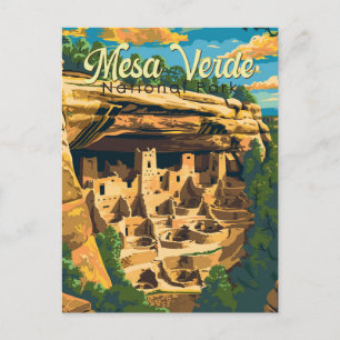 Mesa Verde National Park Illustratie Reiskunst Briefkaart