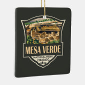 Mesa Verde National Park Illustratie Reiskunst Keramisch Ornament (Rechts)