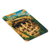 Mesa Verde National Park Illustratie Reiskunst Magneet (Rechterzijde)
