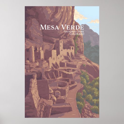 Mesa Verde National Park Reisposter Poster (Voorkant)