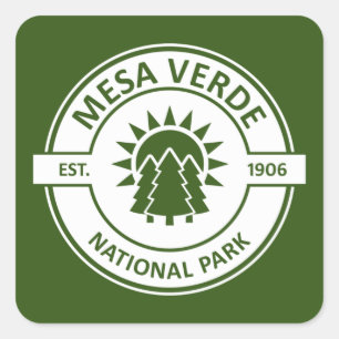 Mesa Verde National Park Sun Trees Vierkante Sticker