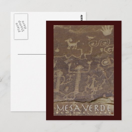 MESA VERDE NAT'L PARK-Colorado-Petroglyphs- Briefkaart (Voorkant / Achterkant)