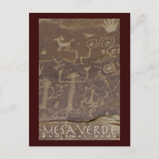 MESA VERDE NAT'L PARK-Colorado-Petroglyphs- Briefkaart (Voorkant)