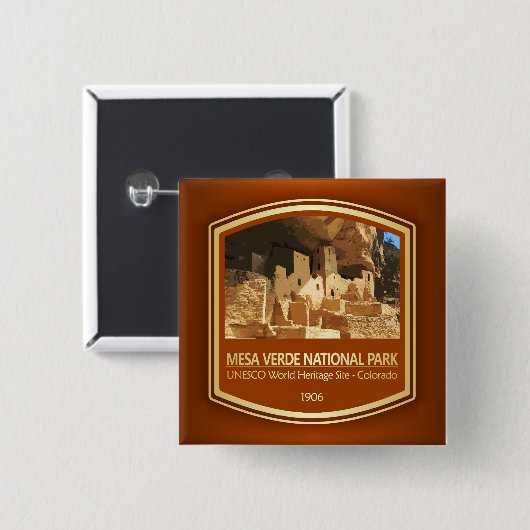 Mesa Verde NP (PF1) Vierkante Button 5,1 Cm (Voorkant /achterkant)