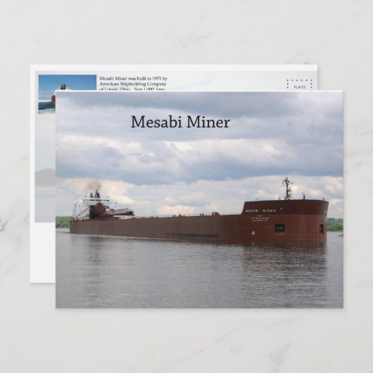 Mesabi Miner-postkaart Briefkaart (Voorkant / Achterkant)