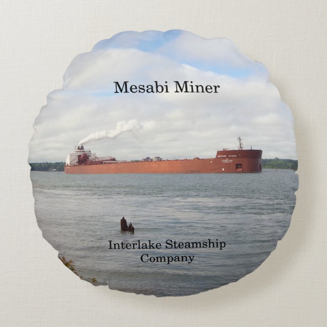 Mesabi Miner-ronde kussen (Voorkant)