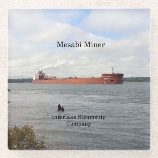 Mesabi onderzetter van mineerglas (Voorkant)