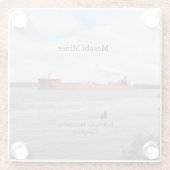 Mesabi onderzetter van mineerglas glazen onderzetter (Achterkant)