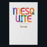 Mesbest Texas Mid Century, Pop Art, Imitatie Canvas Print<br><div class="desc">De klassieke retro-terugdraaistijl van Mesvrij Texas uit de jaren '70 en '80. Heldere primaire kleuren in de abstracte kunststijl van de 20e eeuw met eenvoudige geometrische elementen.  pop kunst. Eenvoudig gedurfd,  je eigen woonplaats hardop draag.</div>
