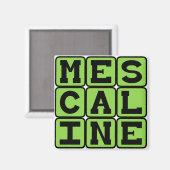 Mescaline, Hallucinogene Drug Magneet (Voorkant / Achterkant)