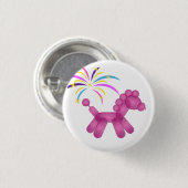 Mesel Ballon Pony Dierenpin Ronde Button 3,2 Cm (Voorkant /achterkant)
