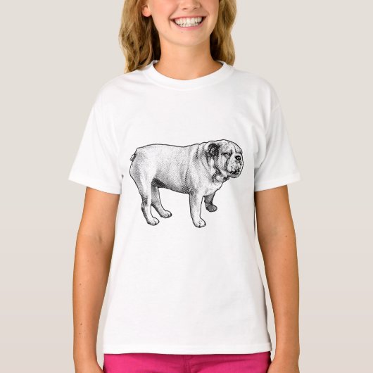 mesh houding kalm, bulldog t-shirt (Voorkant)