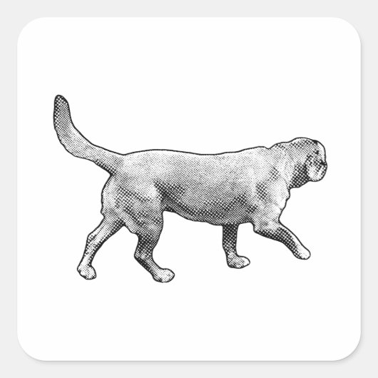 mesh-tone pace vierkante sticker (Voorkant)