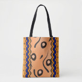 Mesh Wavy Line Pattern Tote Bag (Voorkant)