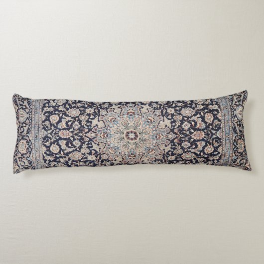 Meshed Persia Dusty Blue Dark Gray  Lichaamskussen (Achterkant)