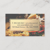 Meslogo | Goud Metaal | Eten op Tafel Visitekaartje (Achterkant)