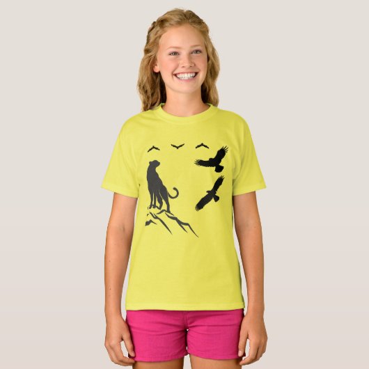 Mesmeriserend: Mountain Majestic Leopard T-shirt (Voorkant volledig)